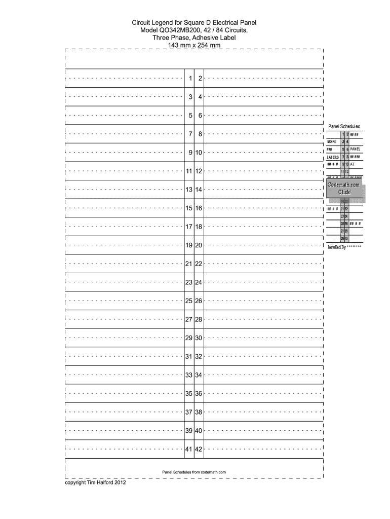 electrical panel labels - fill online, printable, fillable, blank